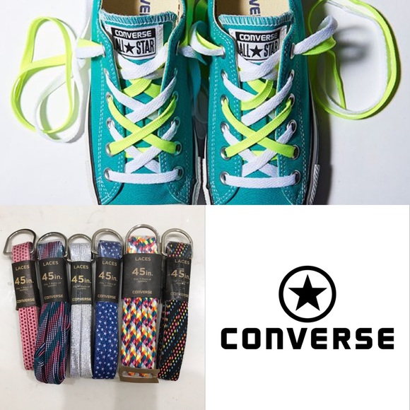 NWT 6x ASSORTED CONVERSE SHOE / SNEAKER LACES : 4.5”